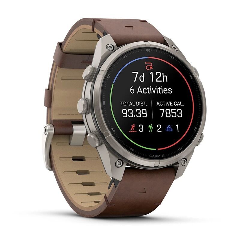 Умные часы Garmin FENIX 9 Pro (010-04336-41) 47 мм, Amoled, inReach, Titanium with Walnut Leather Band