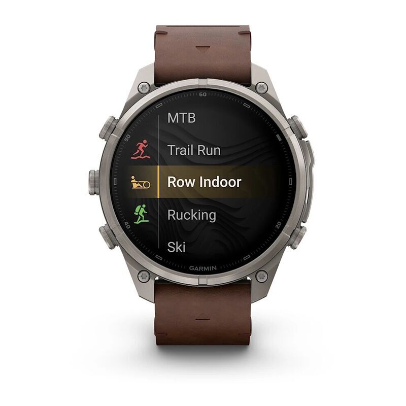 Умные часы Garmin FENIX 9 Pro (010-04336-41) 47 мм, Amoled, inReach, Titanium with Walnut Leather Band