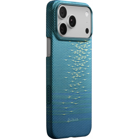 Чехол Pitaka Ultra-Slim Case для Apple iPhone 17 Pro Max, бело-синий (Lucid Blue)