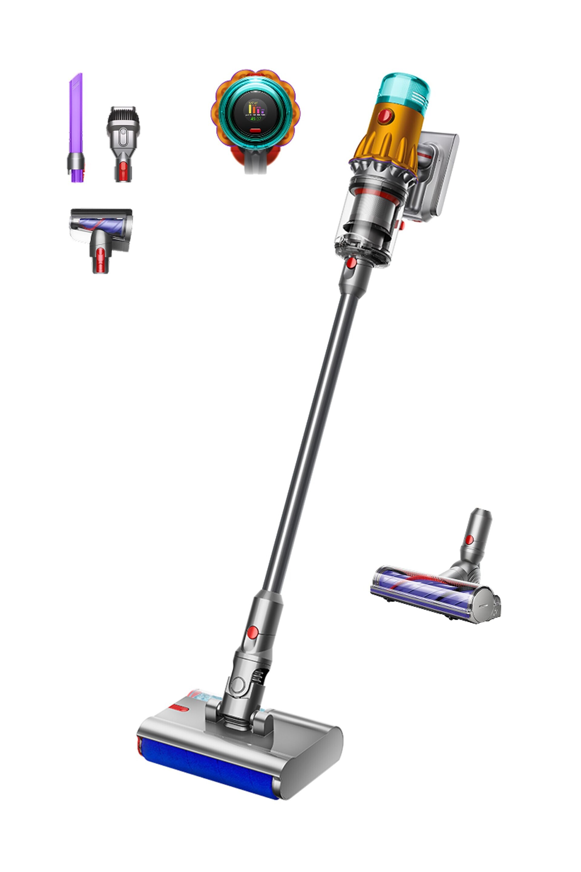 Моющий пылесос Dyson V12S Detect Slim Submarine Complete SV46, жёлтый/никель (Yellow/Nickel) (2026)