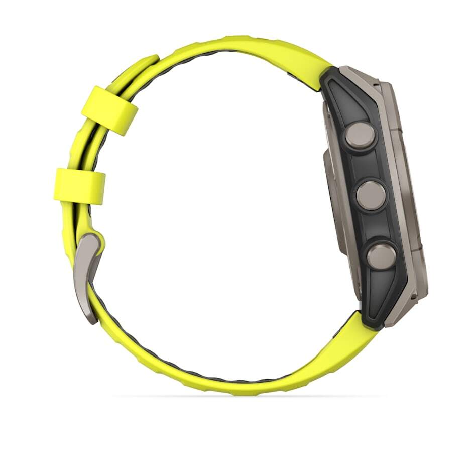 Умные часы Garmin FENIX 8 47 мм Solar Sapphire Carbon Gray DLC Titanium with Amp Yellow/Graphite Silicone Band