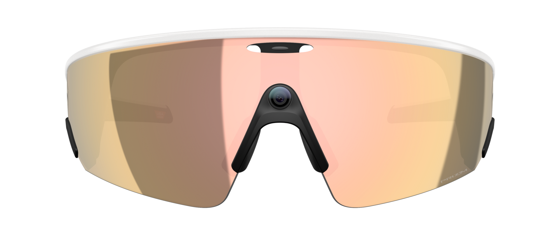 Умные очки Oakley Meta Vanguard OW8001 (белая оправа, линзы розовое золото) Prizm Rose Gold