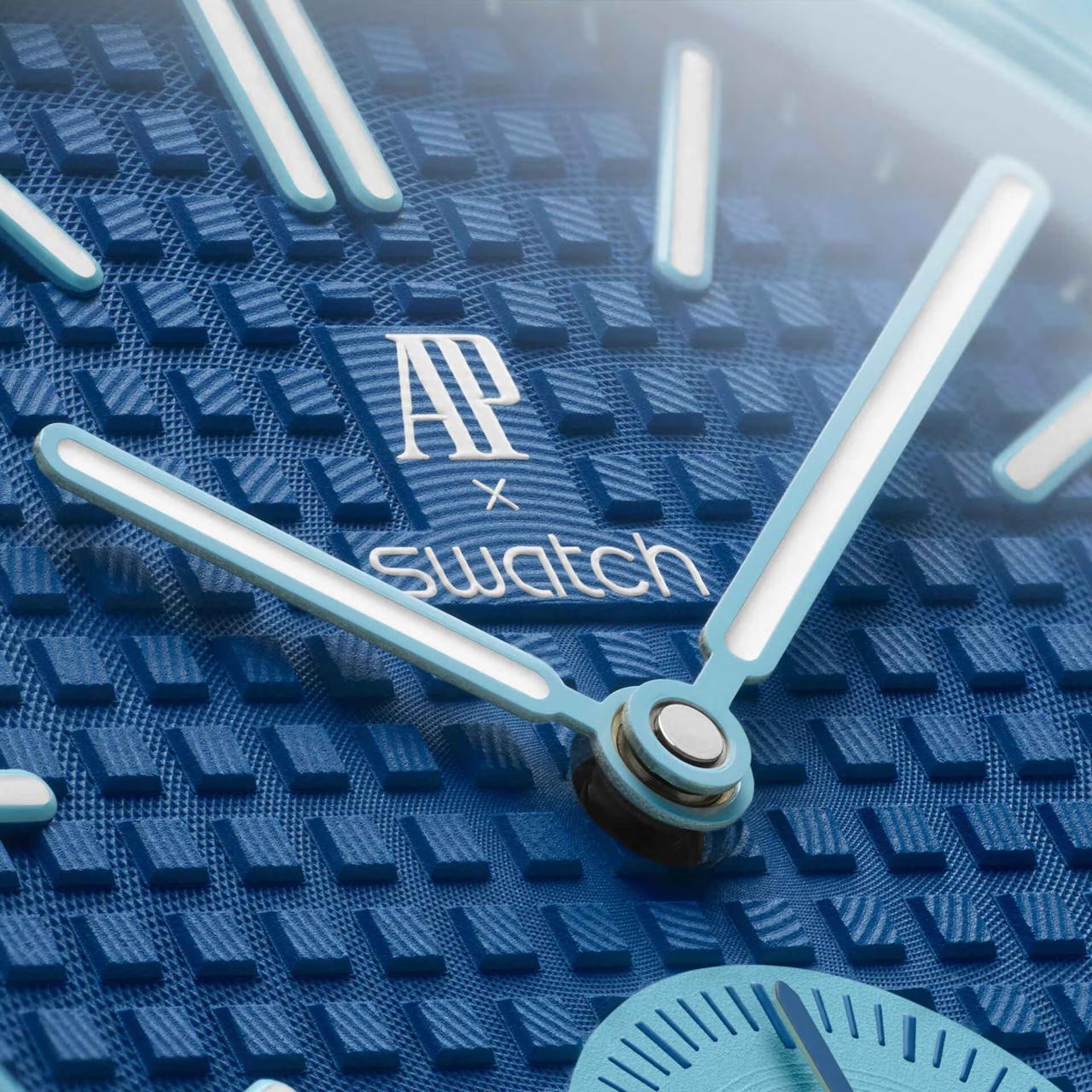 Карманные часы Swatch x Audemars Piguet Royal Pop, голубой (Lan Ba)