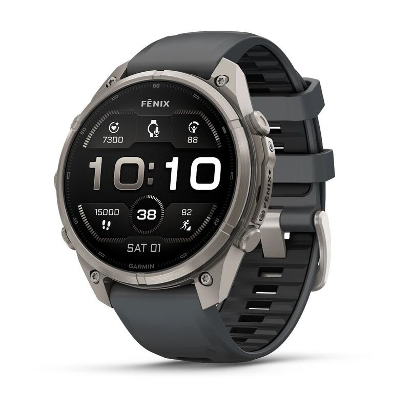 Умные часы Garmin FENIX 9 Pro (010-04336-26) 47 мм, Amoled, Titanium with Graphite/Black Silicone Band