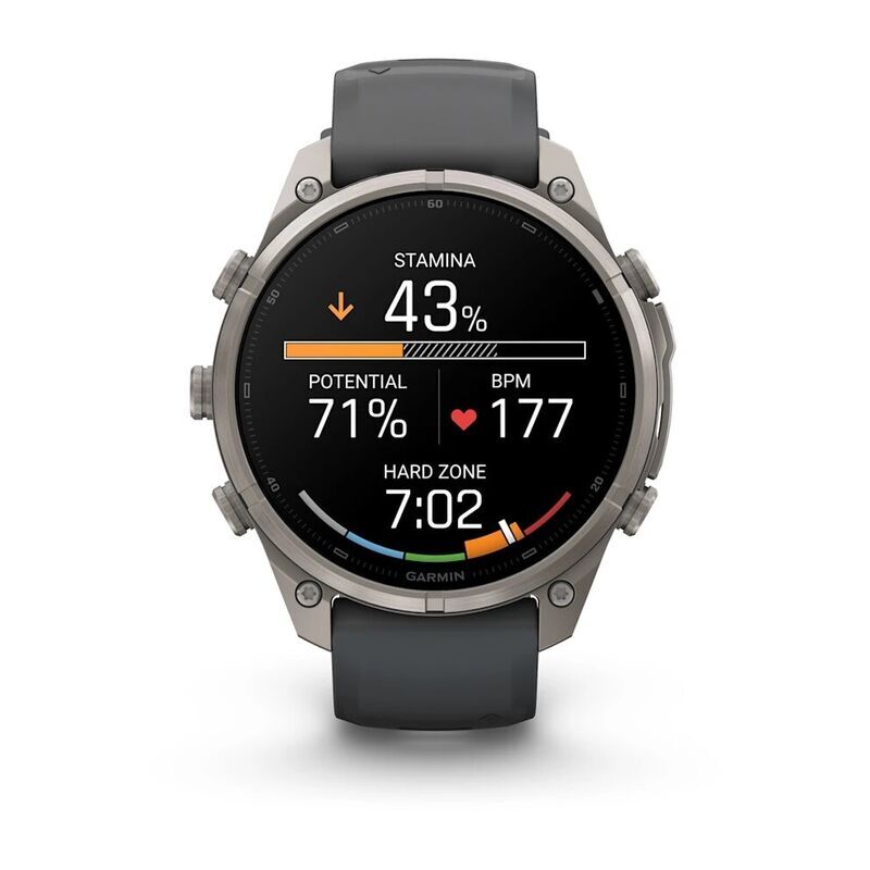 Умные часы Garmin FENIX 9 Pro (010-04336-26) 47 мм, Amoled, Titanium with Graphite/Black Silicone Band