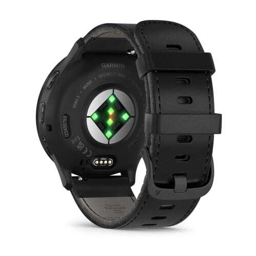 Умные часы Garmin Venu 3 (010-02784-52) 45 мм, чёрный с кожаным ремешком (Slate + Leather)