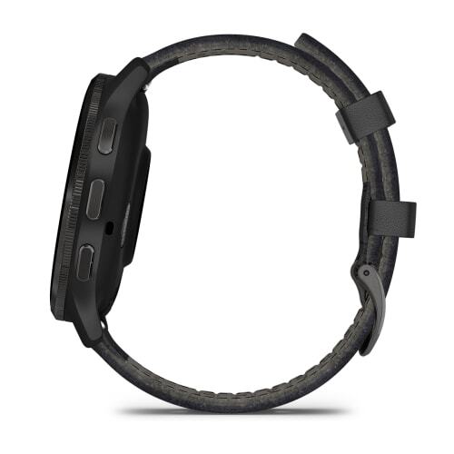 Умные часы Garmin Venu 3 (010-02784-52) 45 мм, чёрный с кожаным ремешком (Slate + Leather)