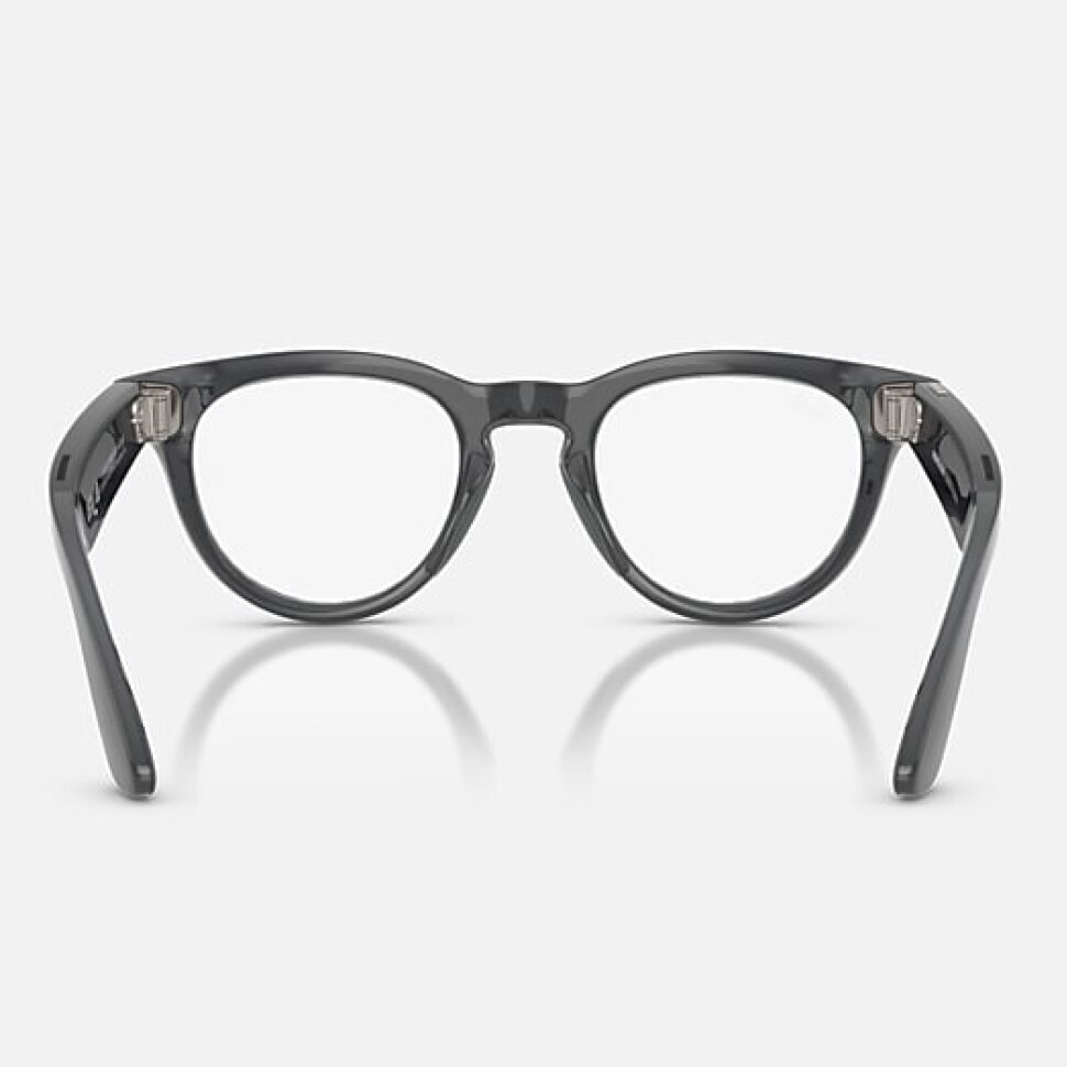 Умные очки Ray-Ban Meta Headliner Gen 2 RW4013 (глянцевая серая оправа, линзы прозрачные с затемнением в зелёный)
