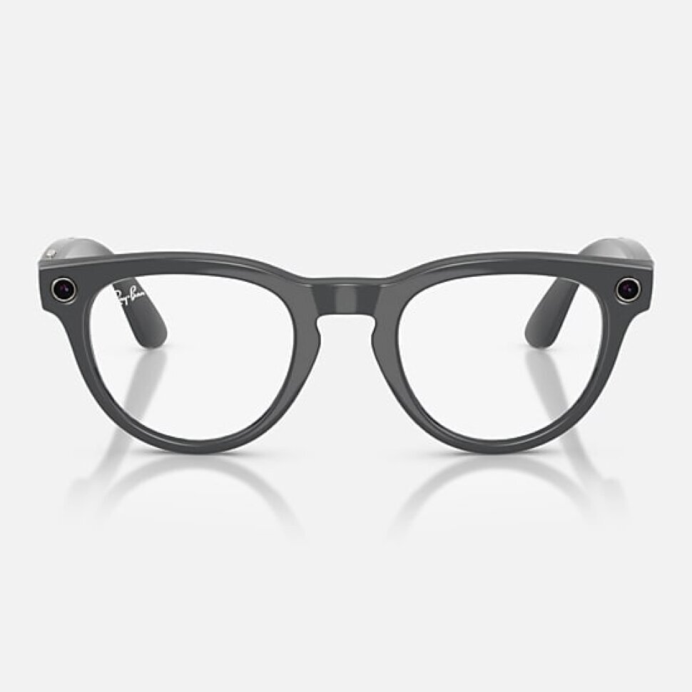 Умные очки Ray-Ban Meta Headliner Gen 2 RW4013 (глянцевая серая оправа, линзы прозрачные с затемнением в зелёный)
