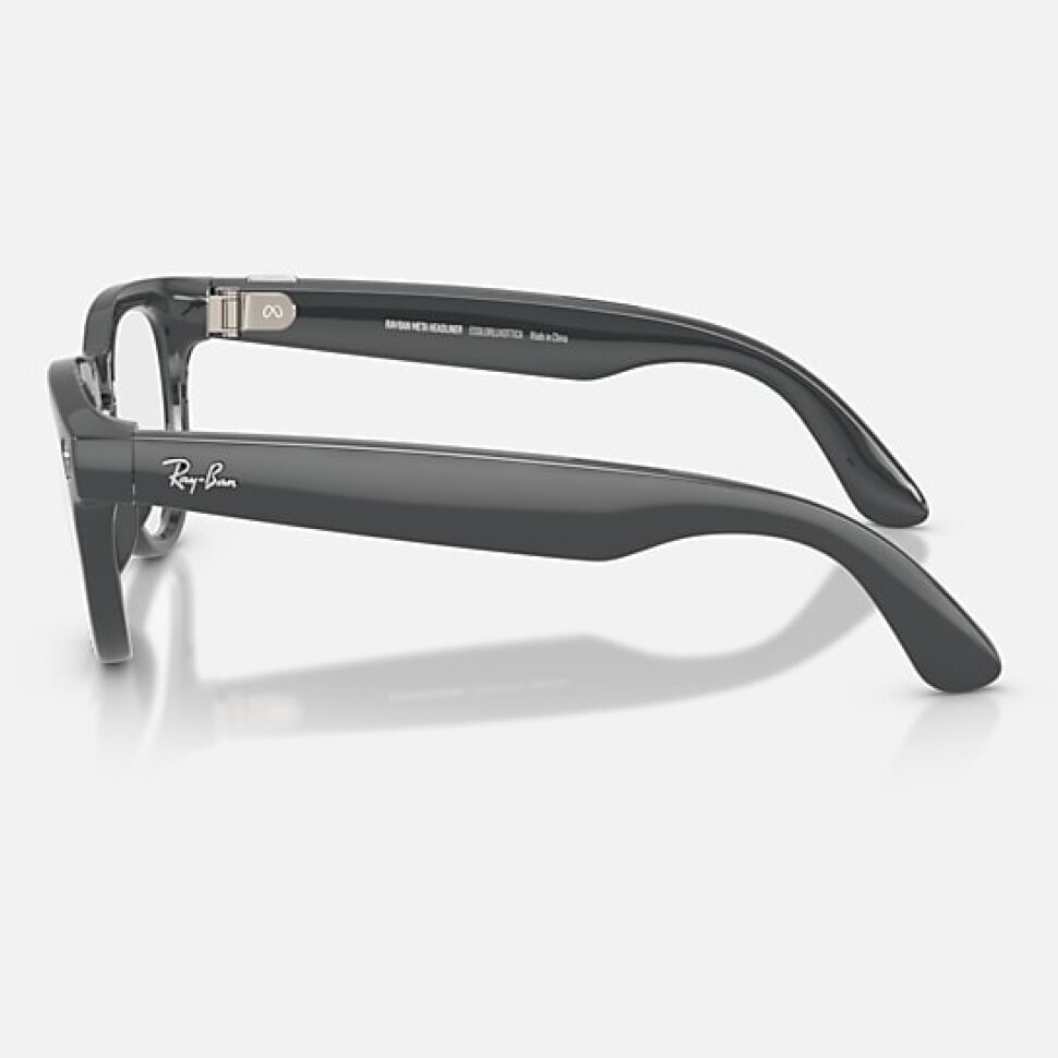 Умные очки Ray-Ban Meta Headliner Gen 2 RW4013 (глянцевая серая оправа, линзы прозрачные с затемнением в зелёный)