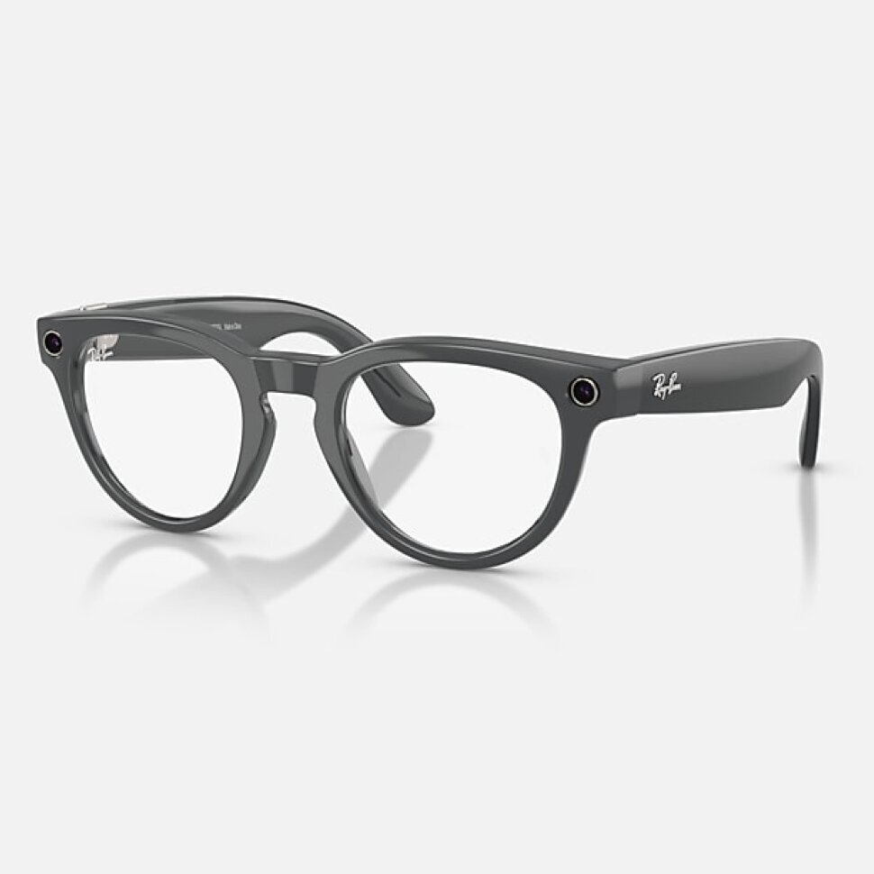 Умные очки Ray-Ban Meta Headliner Gen 2 RW4013 (глянцевая серая оправа, линзы прозрачные с затемнением в зелёный)