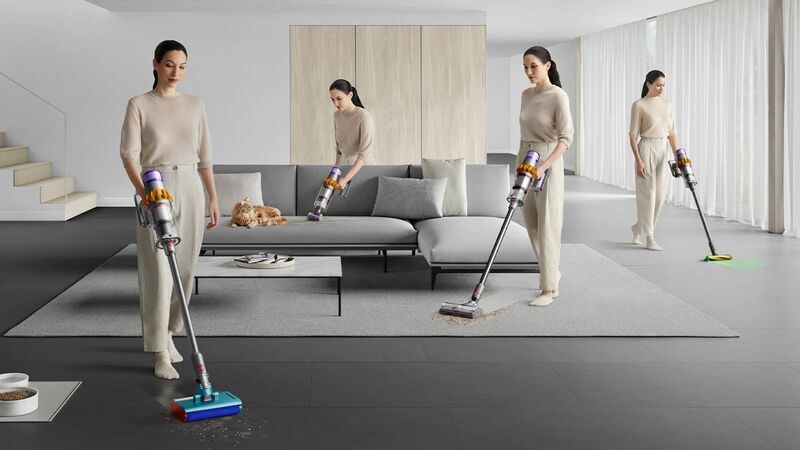 Моющий пылесос Dyson V15S Detect Submarine SV47, жёлтый/никель (Yellow/Nickel) (2023)