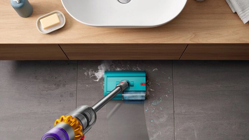 Моющий пылесос Dyson V15S Detect Submarine SV47, жёлтый/никель (Yellow/Nickel) (2023)