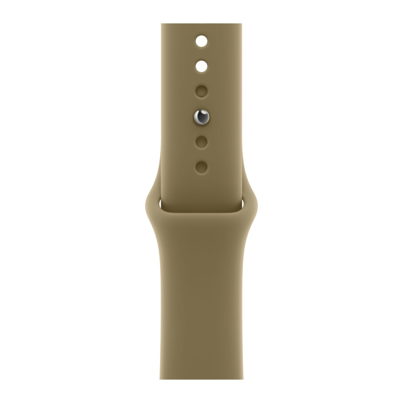 Часы Apple Watch Series 12 (2026), 42 мм, корпус из алюминия цвета «Dark bronze», ремешок Sport Band цвета «Olive», оливковый