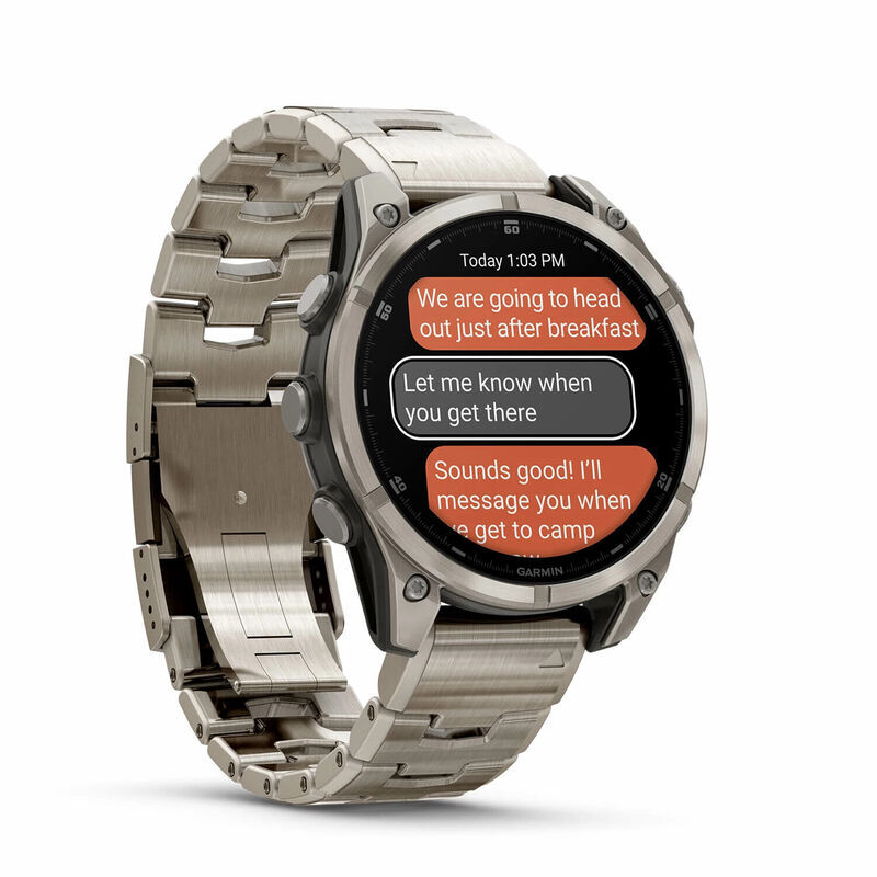 Умные часы Garmin FENIX 8 (010-02904-40) 47 мм Amoled Sapphire Titanium Band+Grapphite Silicone Band