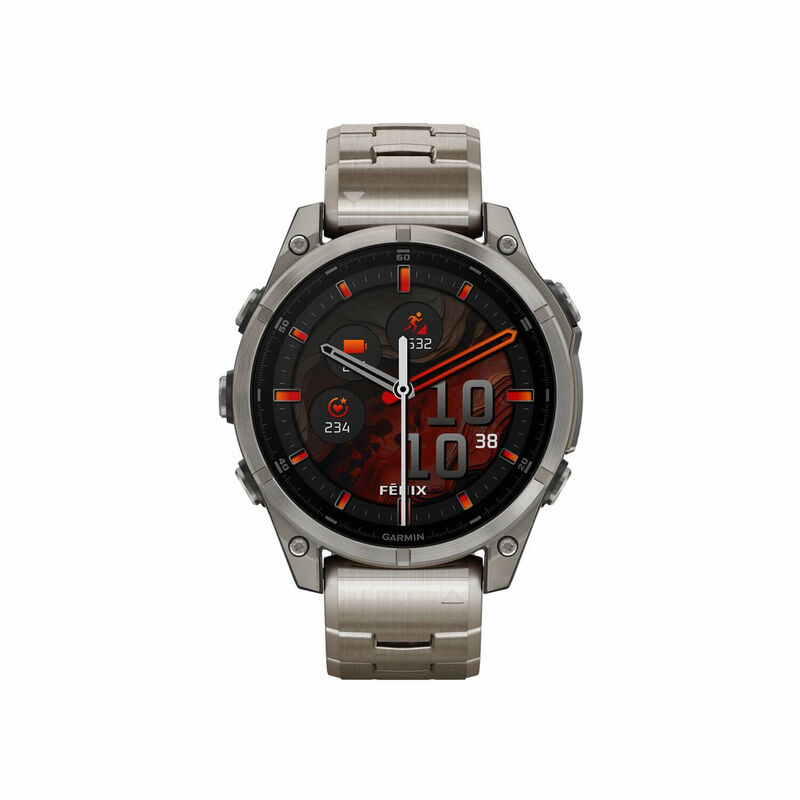 Умные часы Garmin FENIX 8 (010-02904-40) 47 мм Amoled Sapphire Titanium Band+Grapphite Silicone Band