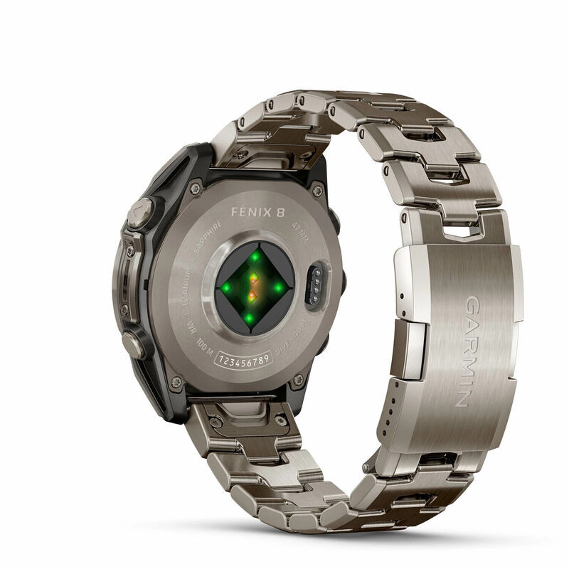 Умные часы Garmin FENIX 8 (010-02904-40) 47 мм Amoled Sapphire Titanium Band+Grapphite Silicone Band