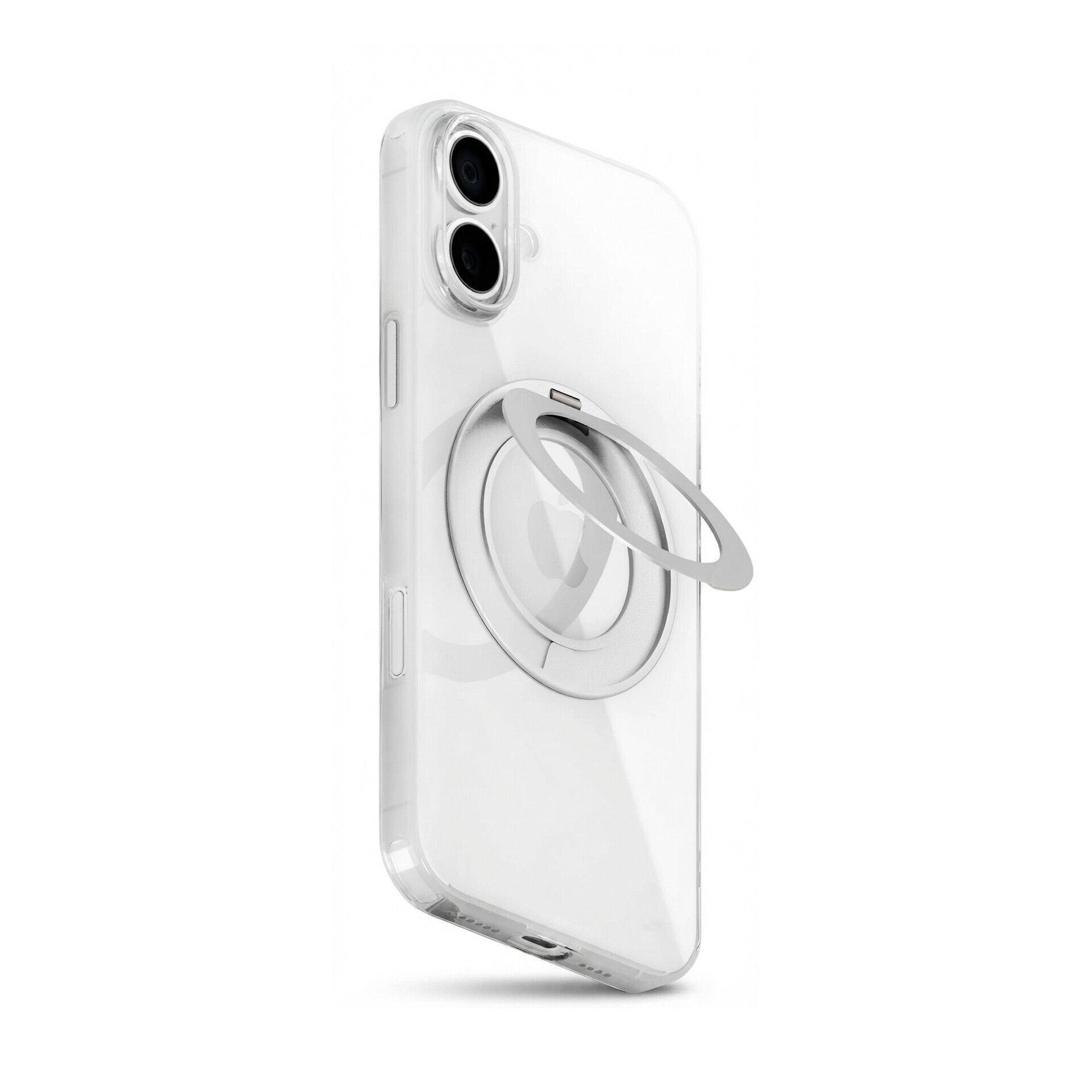 Защитный чехол Gurdini Stand Case iRing 360 для Apple iPhone 17, прозрачный (Transparent)