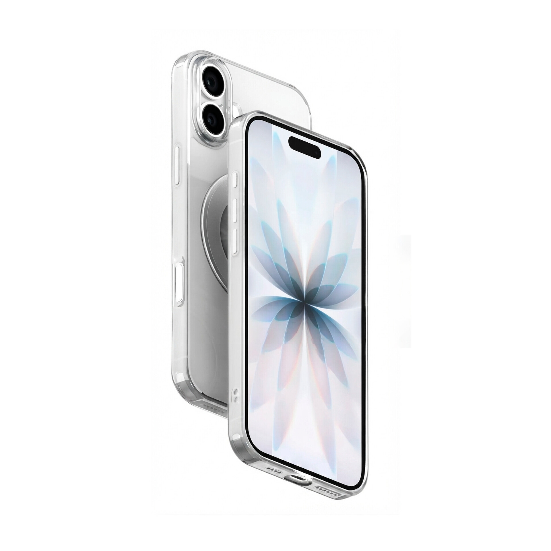 Защитный чехол Gurdini Stand Case iRing 360 для Apple iPhone 17, прозрачный (Transparent)