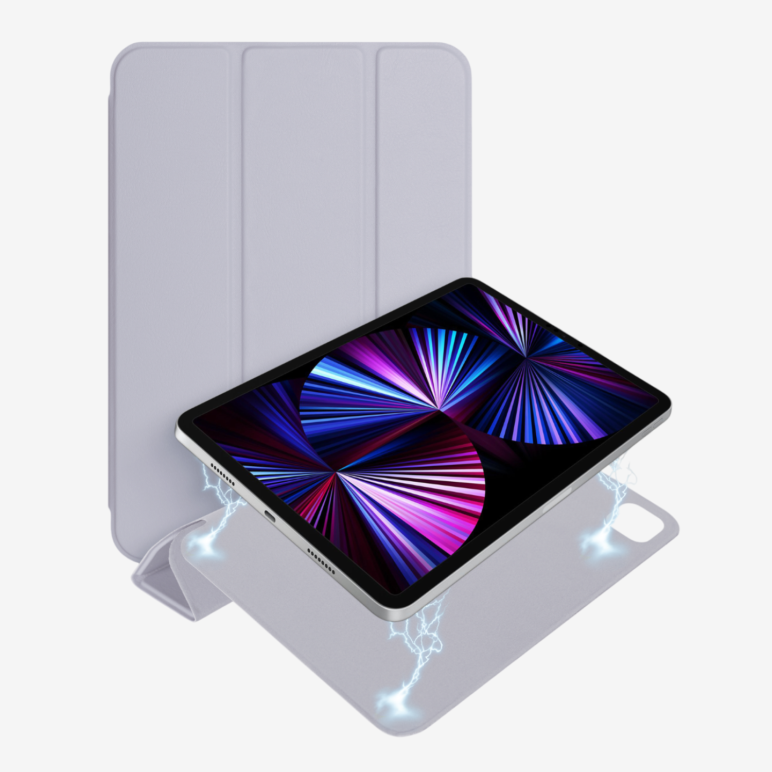 Чехол Gurdini Smart Magnet Series для iPad Air 13 (2024), лавандовый