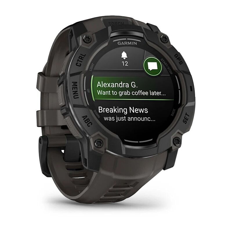 Умные часы Garmin INSTINCT 3 (010-03020-00) 50 мм AMOLED BLACK Charcoal Band