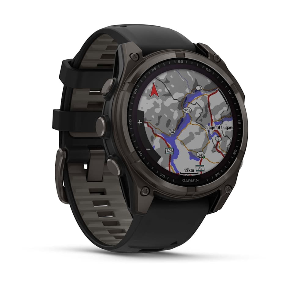 Умные часы Garmin FENIX 8 47 мм Solar Sapphire Carbon Gray DLC Titanium with Black/Pebble Gray Silicone