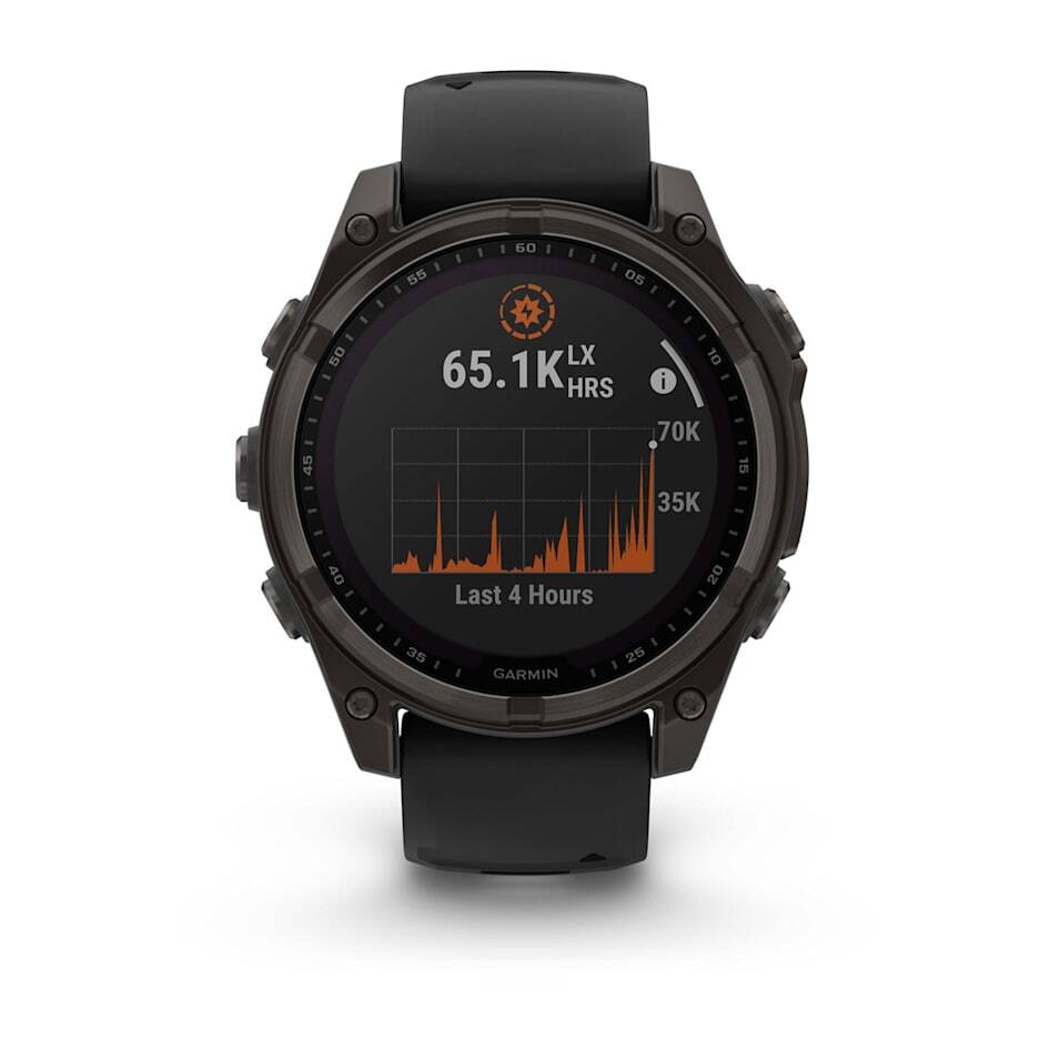 Умные часы Garmin FENIX 8 47 мм Solar Sapphire Carbon Gray DLC Titanium with Black/Pebble Gray Silicone