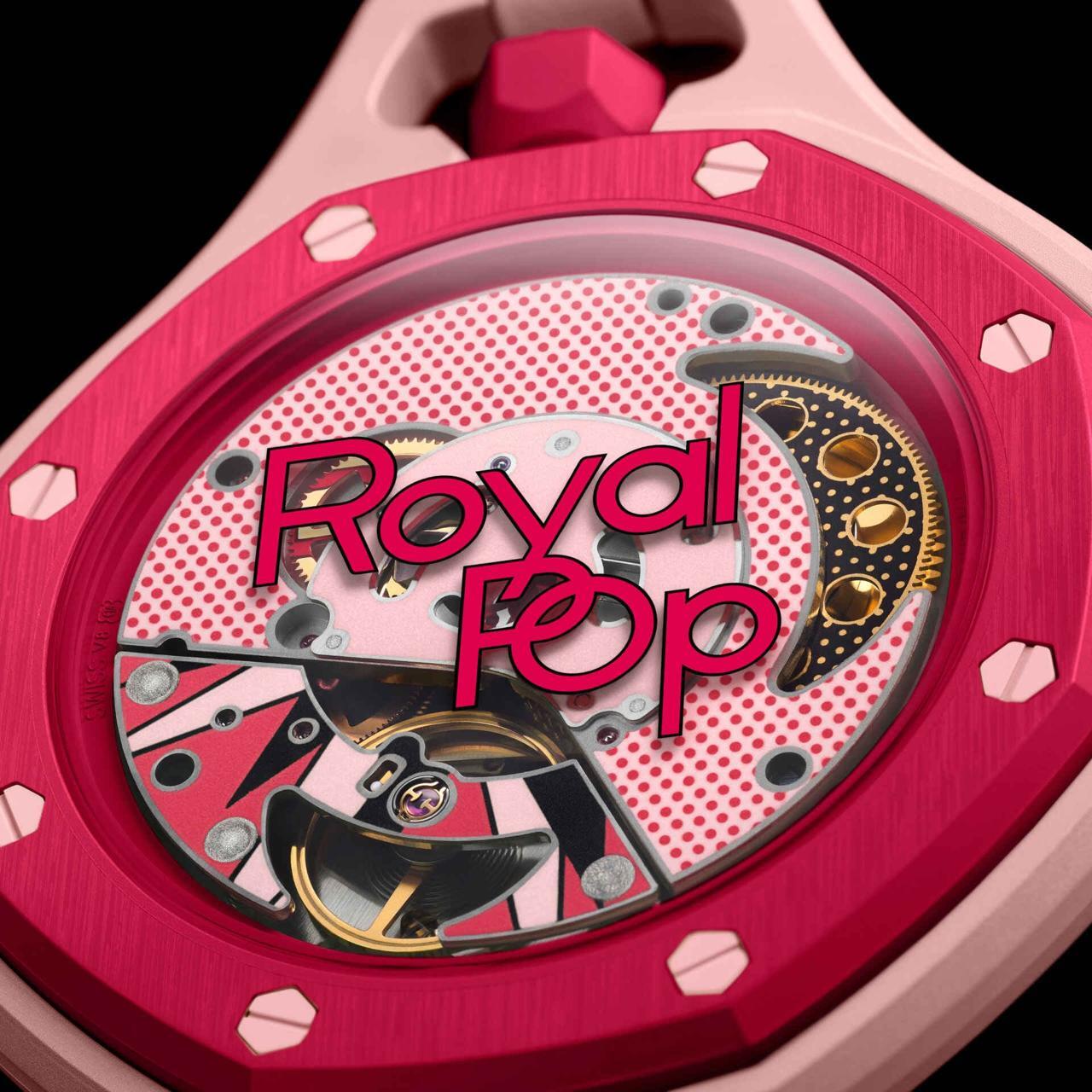 Карманные часы Swatch x Audemars Piguet Royal Pop, розовый (Otto Rosso)