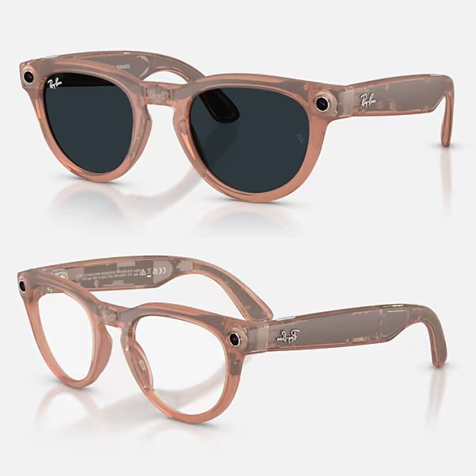 Умные очки Ray-Ban Meta Headliner Gen 2 RW4013 (матовая персиковая оправа, линзы с серым затемнением)