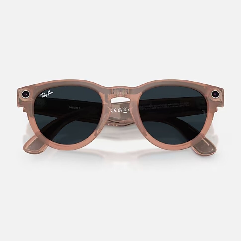 Умные очки Ray-Ban Meta Headliner Gen 2 RW4013 (матовая персиковая оправа, линзы с серым затемнением)