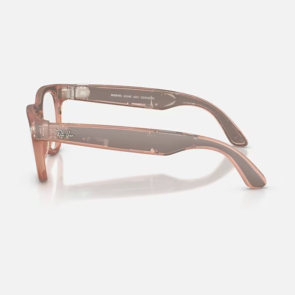 Умные очки Ray-Ban Meta Headliner Gen 2 RW4013 (матовая персиковая оправа, линзы с серым затемнением)