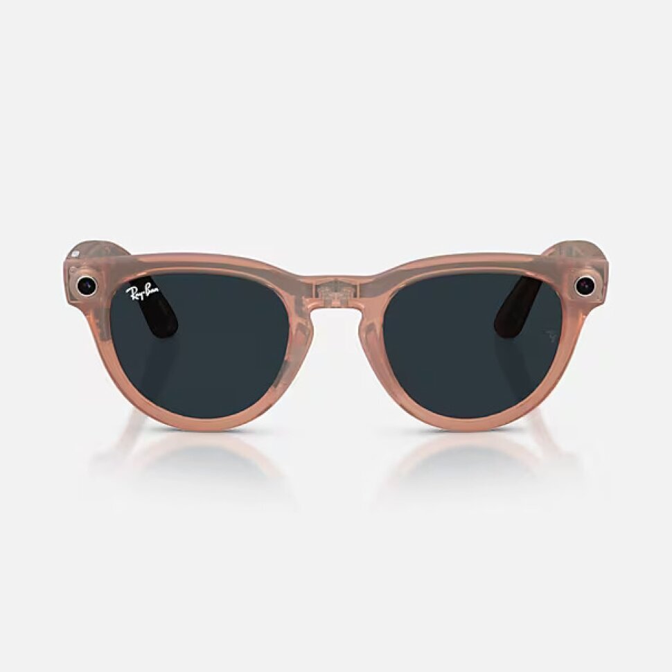 Умные очки Ray-Ban Meta Headliner Gen 2 RW4013 (матовая персиковая оправа, линзы с серым затемнением)