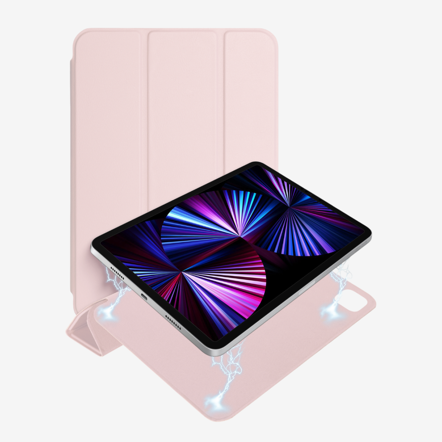 Чехол Gurdini Smart Magnet Series для iPad Air 13 (2024), розовый