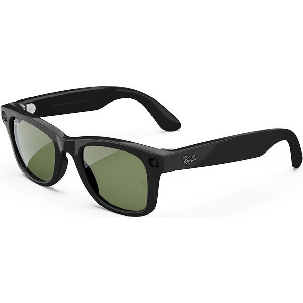 Умные очки Ray-Ban Meta Wayfarer Gen 2 RW4012 (Глянцевая чёрная оправа, линзы зелёные), размер L