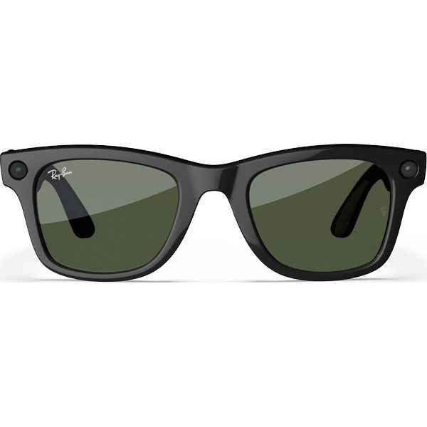 Умные очки Ray-Ban Meta Wayfarer Gen 2 RW4012 (Глянцевая чёрная оправа, линзы зелёные), размер L