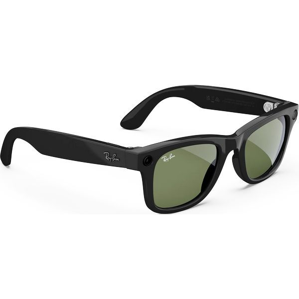 Умные очки Ray-Ban Meta Wayfarer Gen 2 RW4012 (Глянцевая чёрная оправа, линзы зелёные), размер L