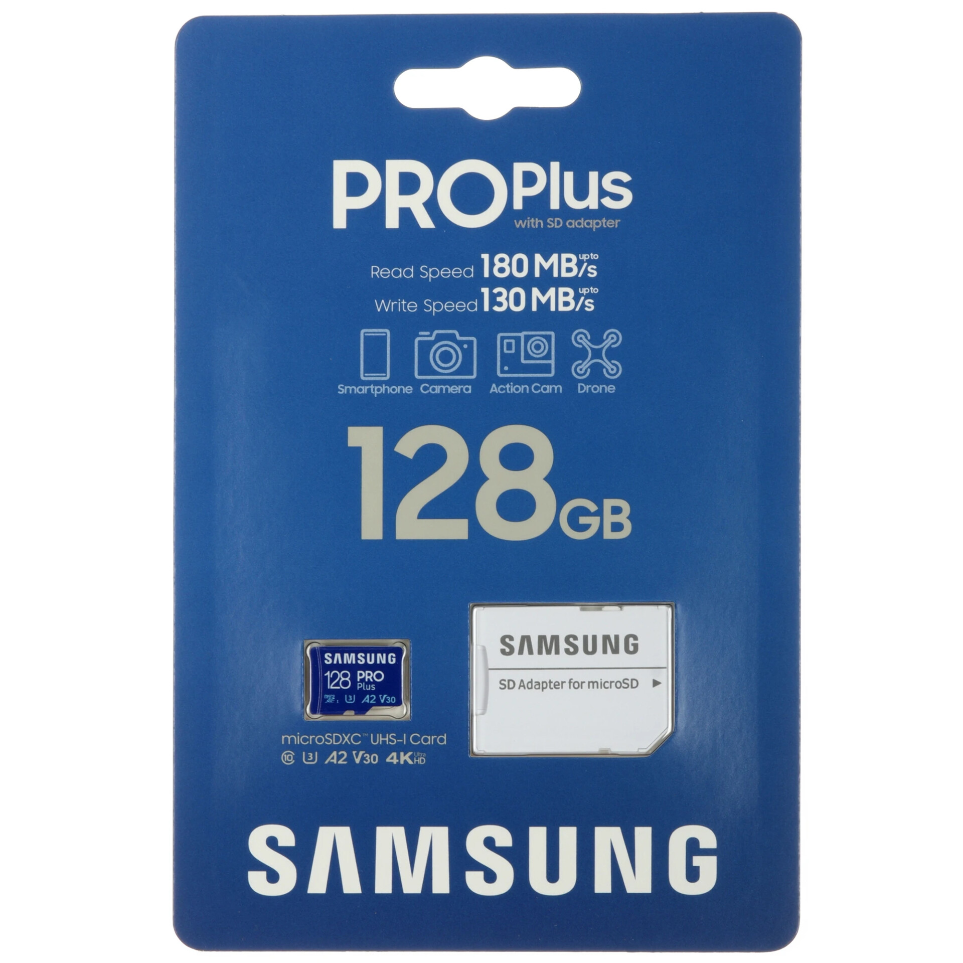 Карта памяти Samsung PRO Plus microSDXC 128 ГБ [MB-MD128SA/KR]