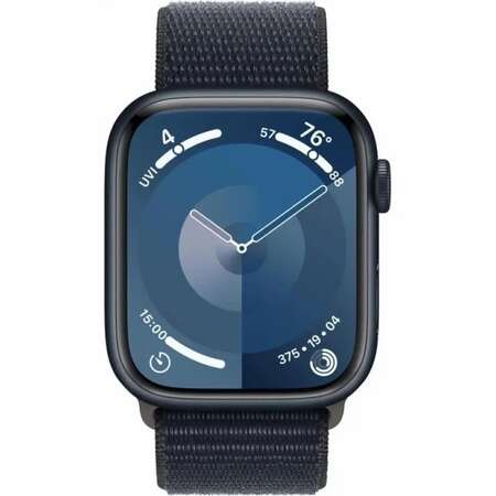 Apple Watch Series 9 GPS 41mm Midnight Aluminum Case with Sport Loop Band Midnight (Спортивный ремешок цвета Темная ночь) MR8Y3