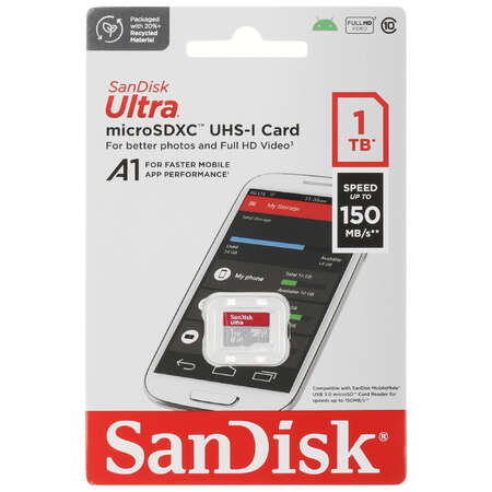 Карта памяти SanDisk Ultra microSDXC 1024 ГБ [SDSQUAC-1T00-GN6MN]