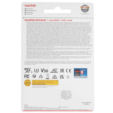 Карта памяти SanDisk Extreme microSDXC 256 ГБ [SDSQXAV-256G-GN6MN]