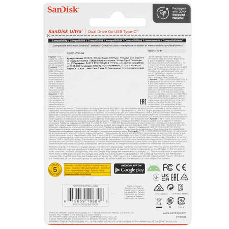 Память OTG USB Flash 512 ГБ SanDisk Dual Drive Go [SDDDC3-512G-G46]