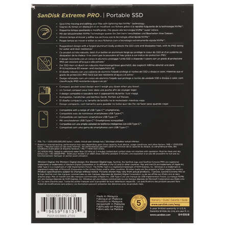 2000 ГБ Внешний SSD SanDisk Extreme PRO Portable