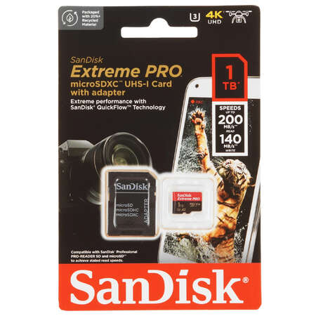 Карта памяти SanDisk Extreme Pro microSDXC 1024 ГБ [SDSQXCD-1T00-GN6MA]