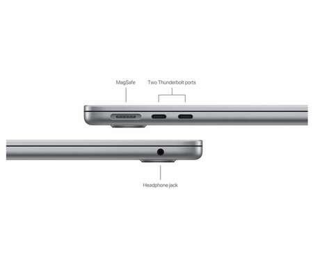 Ноутбук Apple MacBook Air 13 (2024) Space Gray MC8G4 (M3 8C CPU, 8C GPU, 16GB, 256GB SSD)