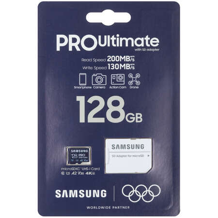 Карта памяти Samsung PRO Utimate microSDXC 128 ГБ [MB-MY128SA/WW]